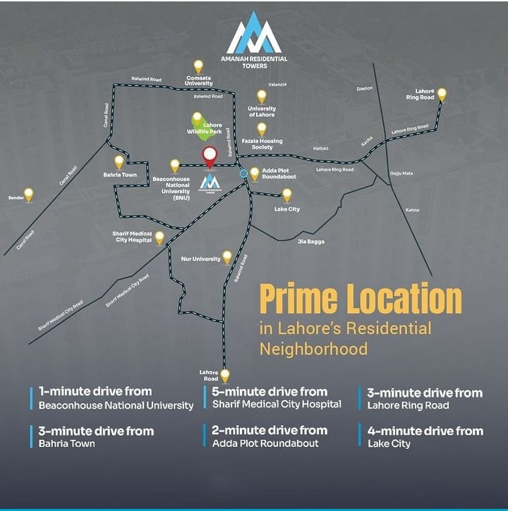 Amanah Residential Towers location